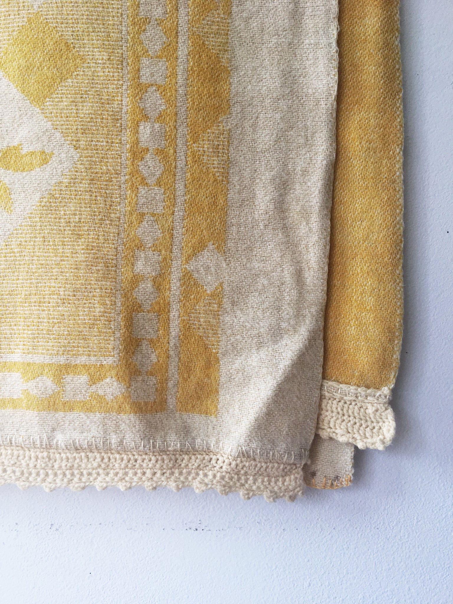 Vintage Reversible Wool Blanket
