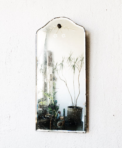 Petite Antique Etched Mirror