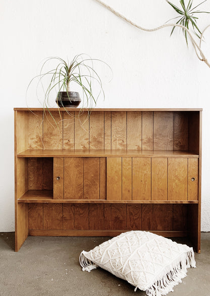 Vintage Wood Console Shelf / Bar