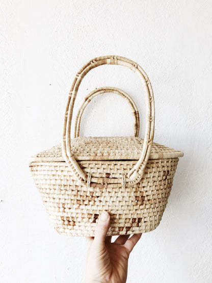 Vintage Lidded Basket