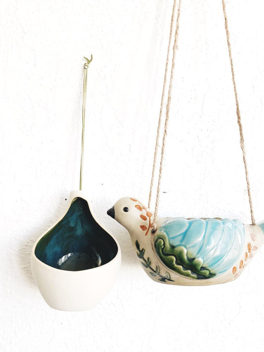 Vintage Pottery Hanging Planter