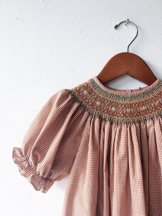 Vintage Embroidered and Smocked Baby Tunic