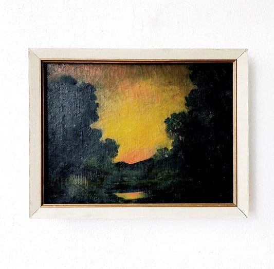 Moody Sunset Landscape Painting
