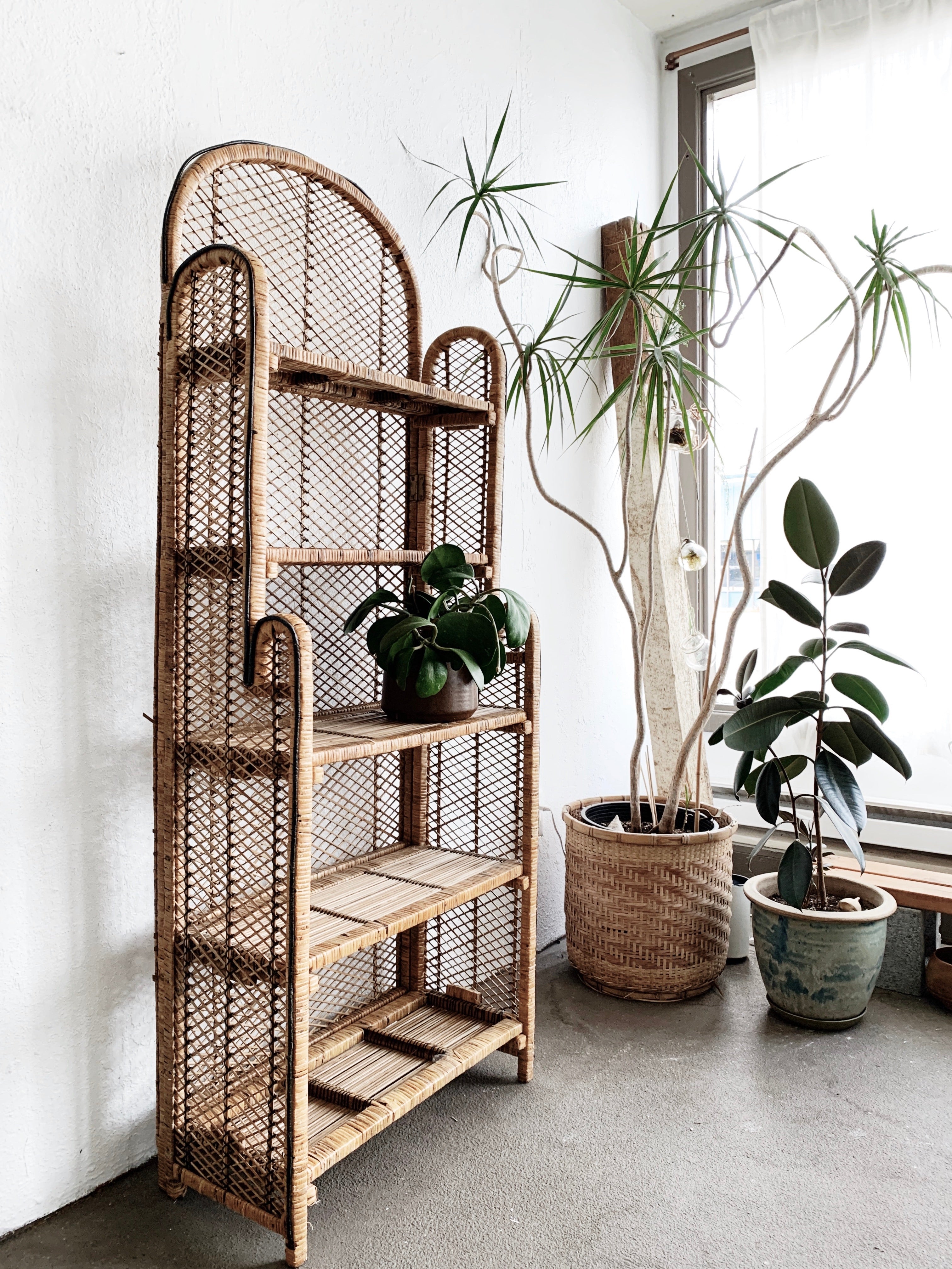 Vintage Wicker Shelf
