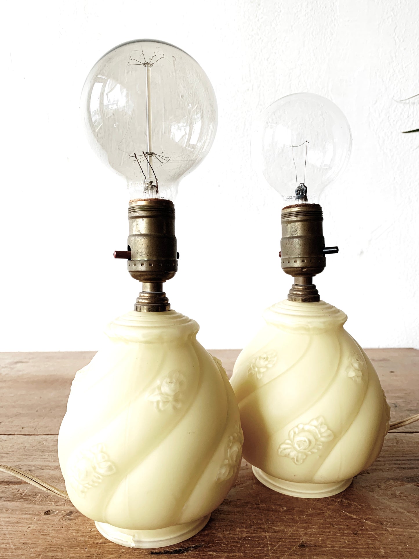 1940’s Yellow Glass Lamp