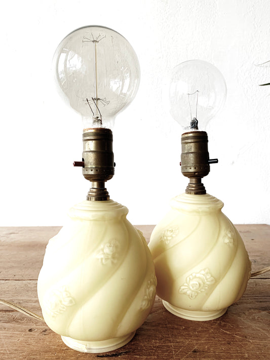 1940’s Yellow Glass Lamp