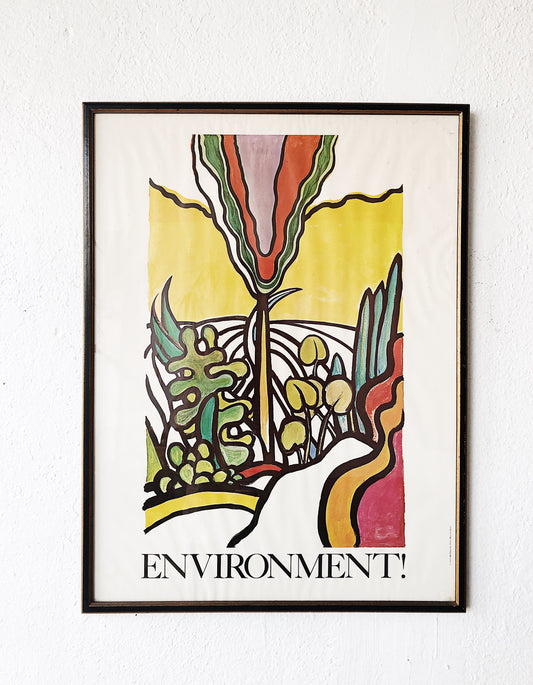 Vintage 70s Pekarsky Environment Print