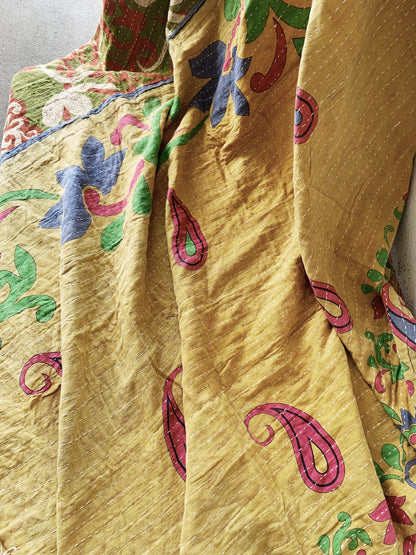 Vintage Cotton Kantha Quilt