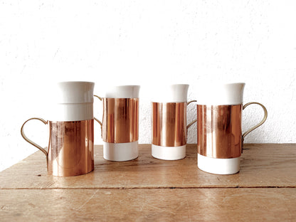 Ceramic Tumblers with Copper and Brass