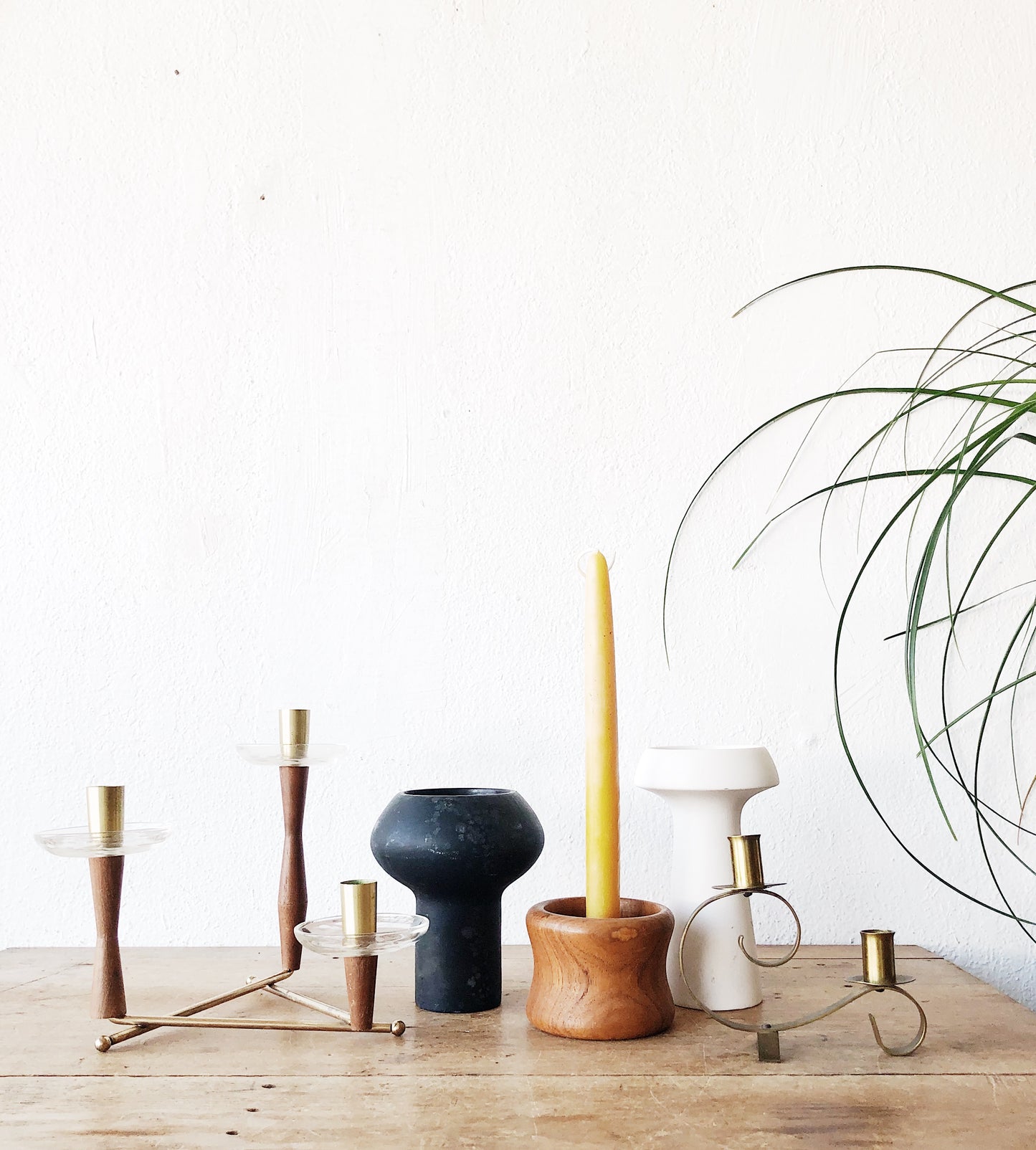 Mid Century Teak Candelabra