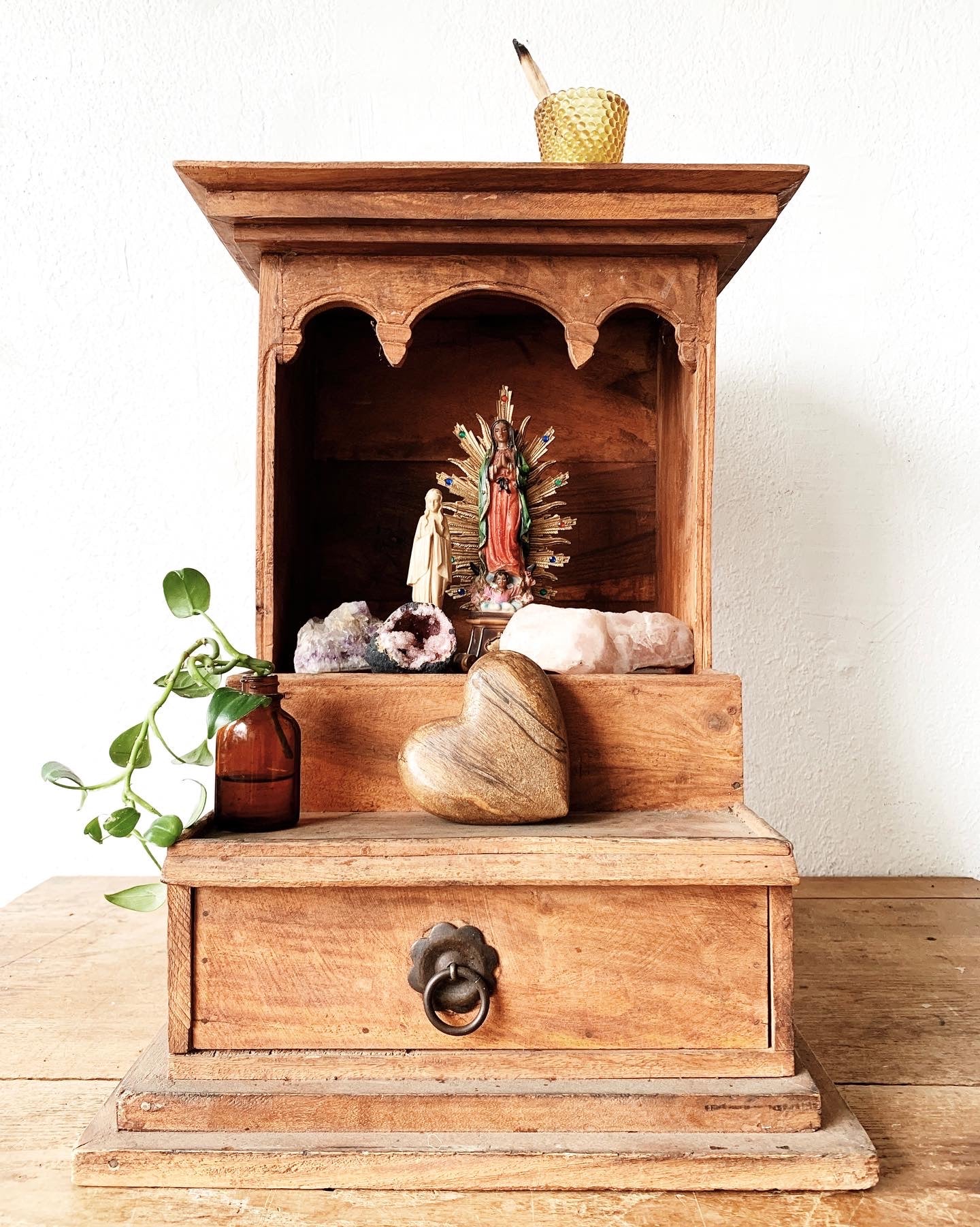 Large Antique Wood Altar