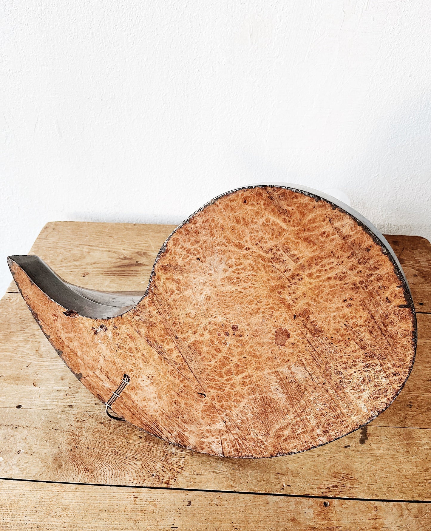 Handmade Burl Lamp with Original Shade