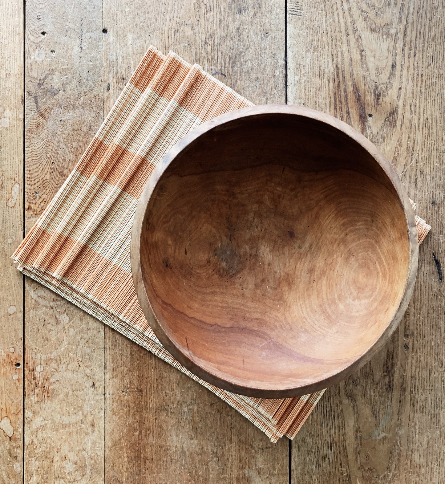 Vintage Carved Wood Bowl