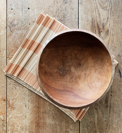 Vintage Carved Wood Bowl