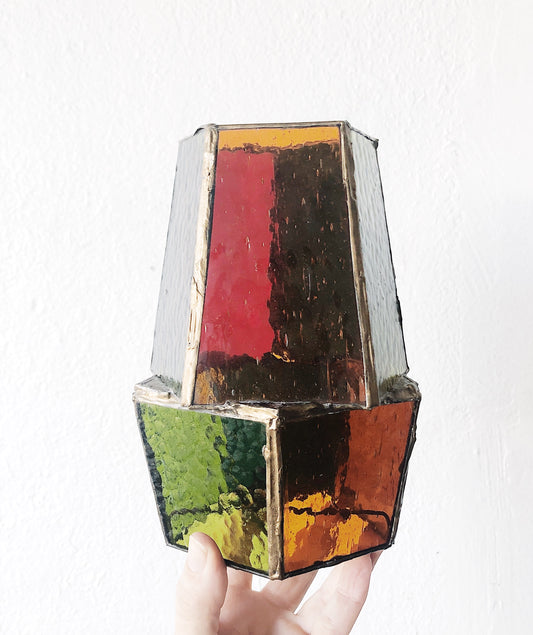 Vintage Stained Glass Lantern