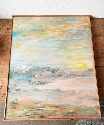 Vintage Abstract Landscape Painting