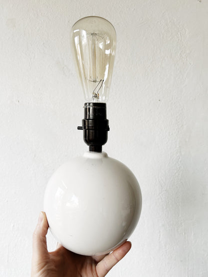 Vintage White Ceramic Lamp with Shade