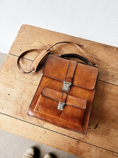 Vintage Leather Cross Body Satchel