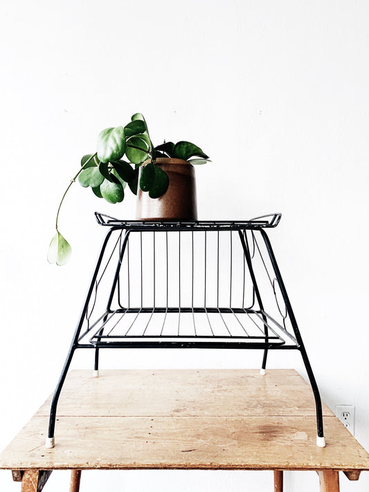Mid Century Metal Record Player Stand