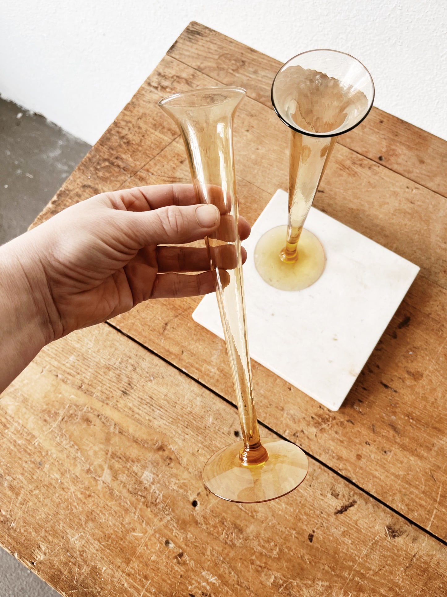 Vintage Blown Glass Flutes