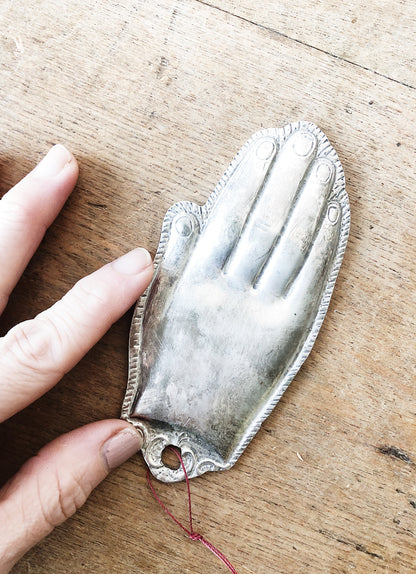 Vintage German Pewter Hand Ornament
