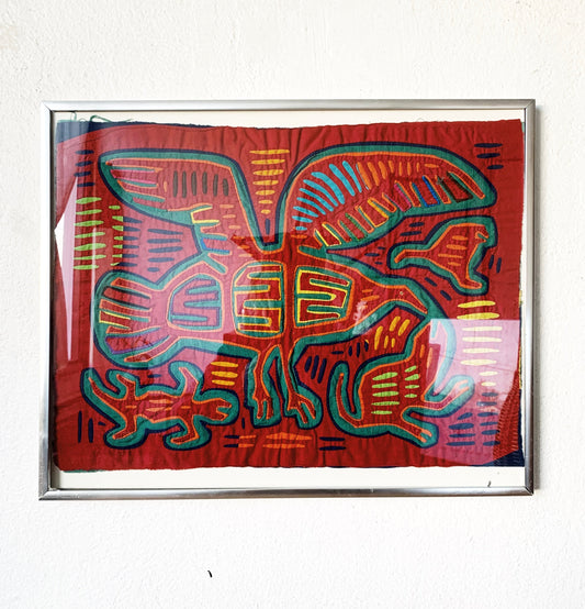 Vintage Framed Mola Textile
