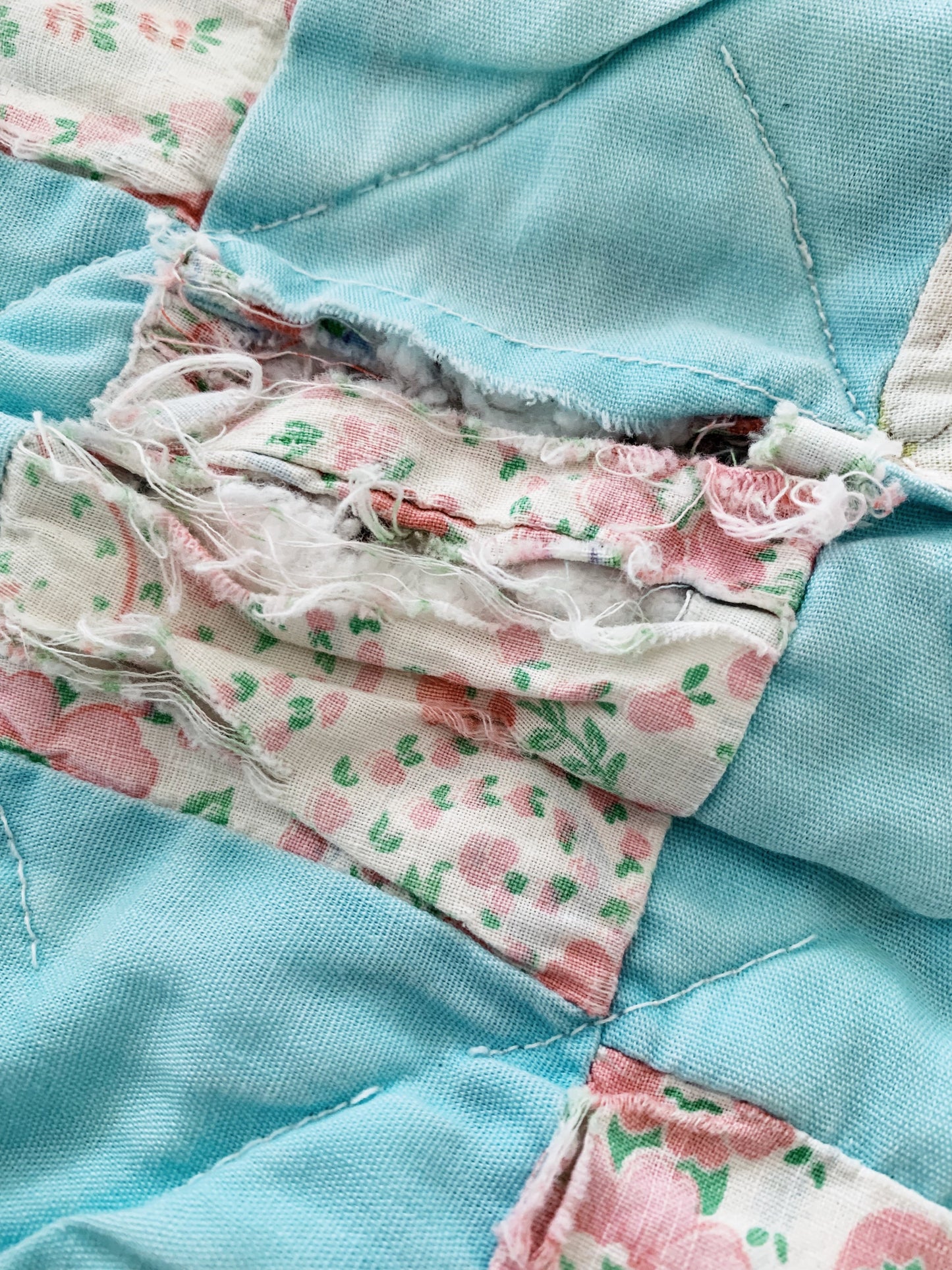 Vintage Handmade Cotton Quilt