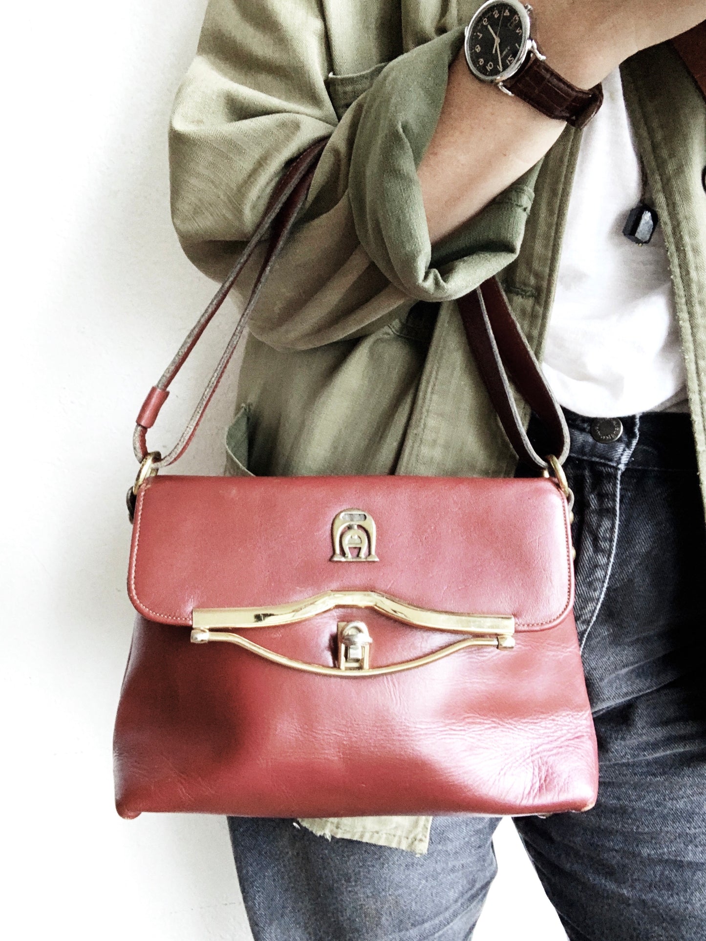 Vintage Etienne Aigner Leather Handbag