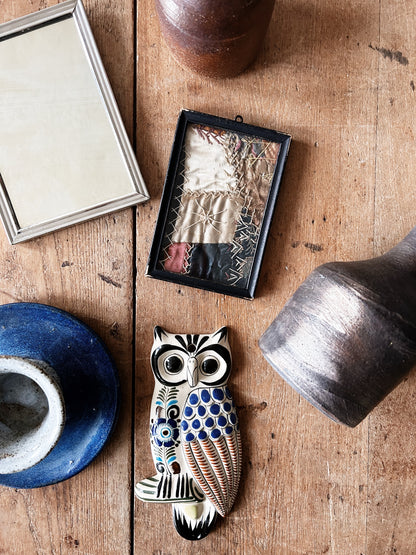 1920’s Framed Silk Quilt Remnant