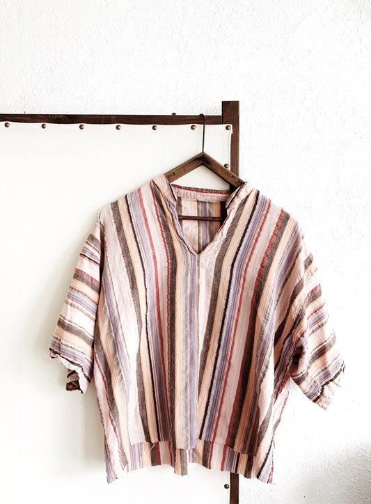Vintage Striped Cotton Top