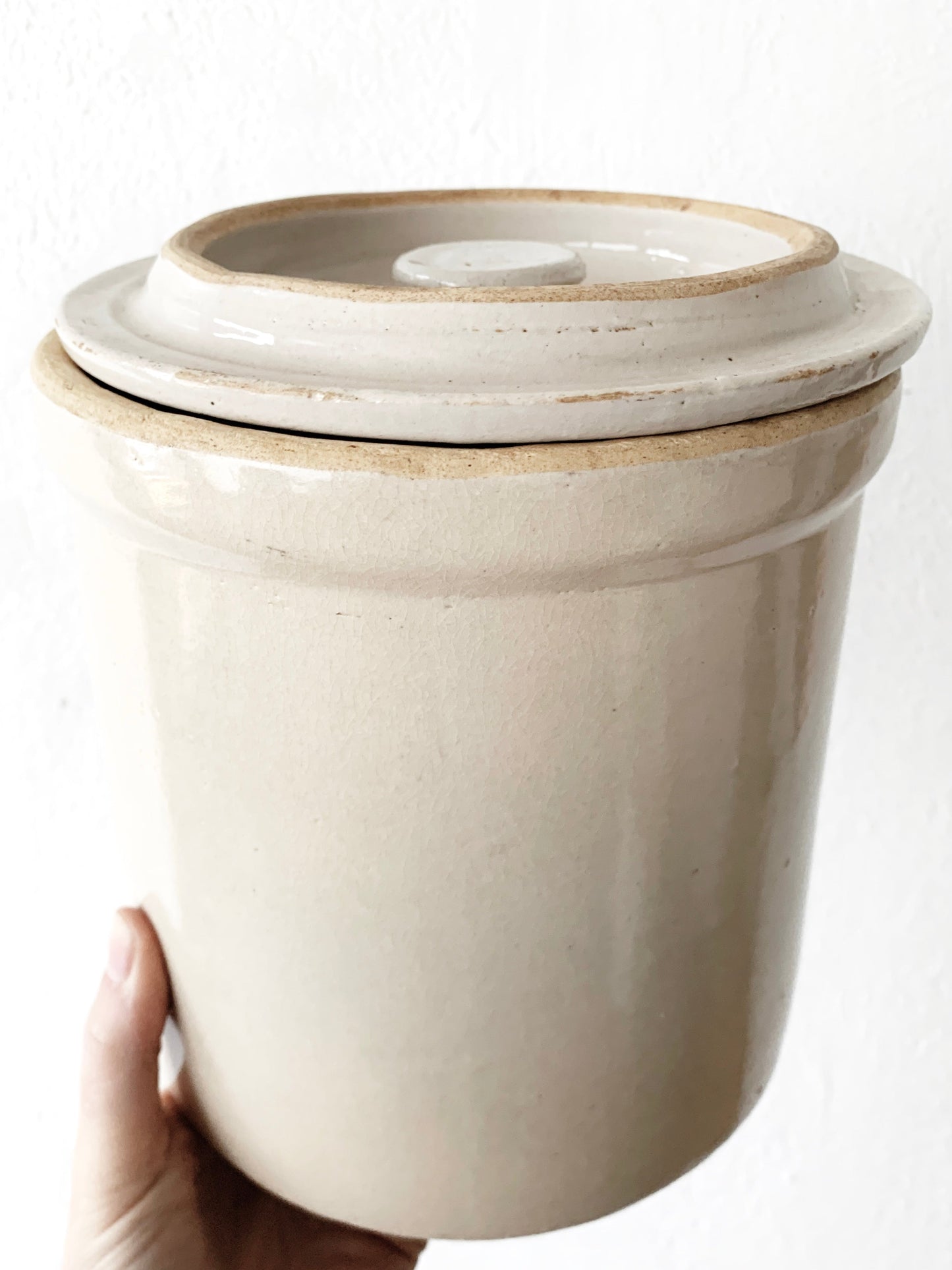 Antique Salt Glazed Fermenting Crock