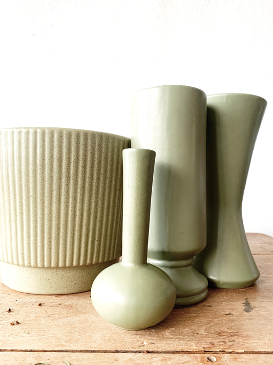 Mid Century Green Pottery