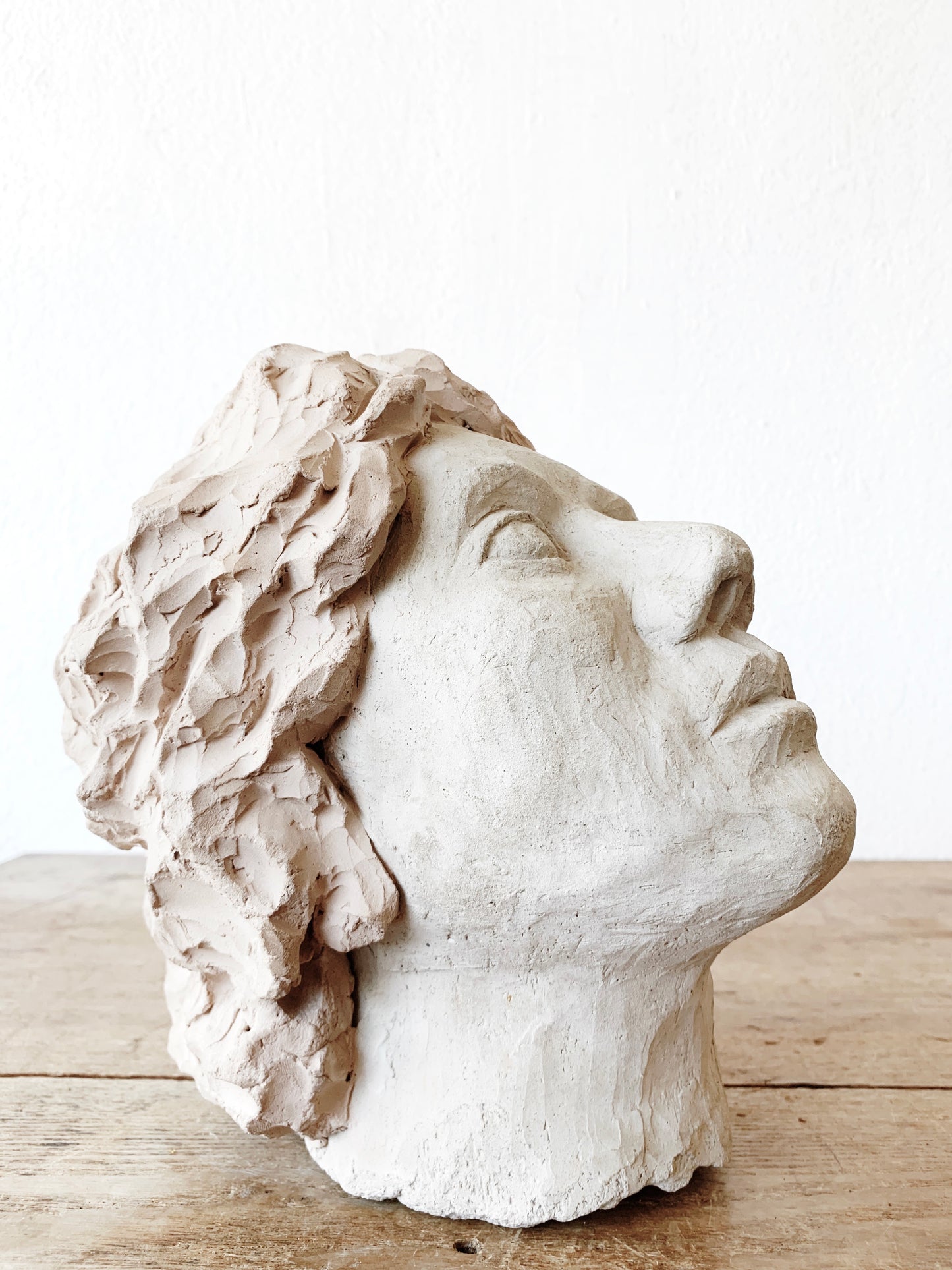 Large Vintage Original Clay Sculpture