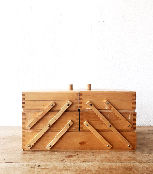 Vintage Expanding Sewing Box