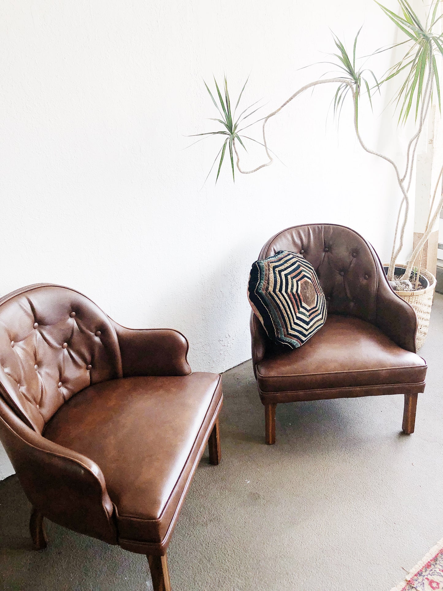 Vintage Leatherette Club Chair