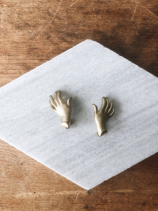Vintage Monet Hand Earrings