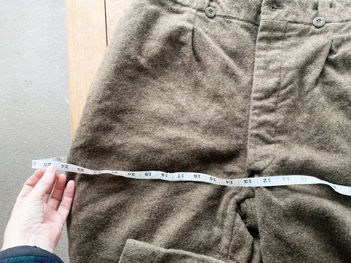 1960’s Button Fly Military Issue Wool Trousers