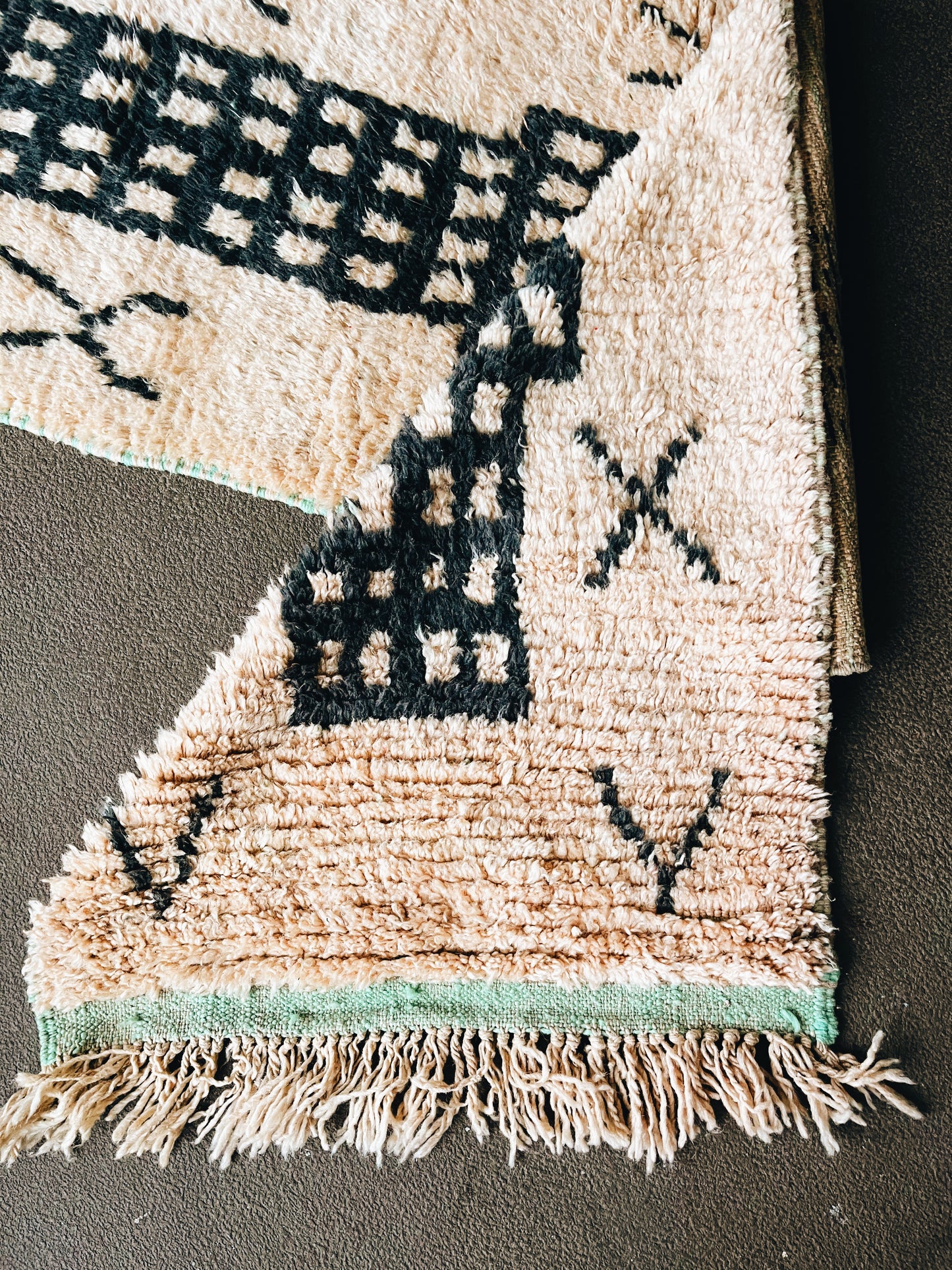 Long Vintage Moroccan Wool Runner