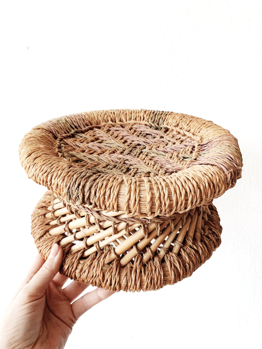 Vintage Woven Plant Stand