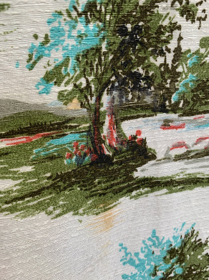 RESERVED Cheri Vintage Barkcloth Fabric