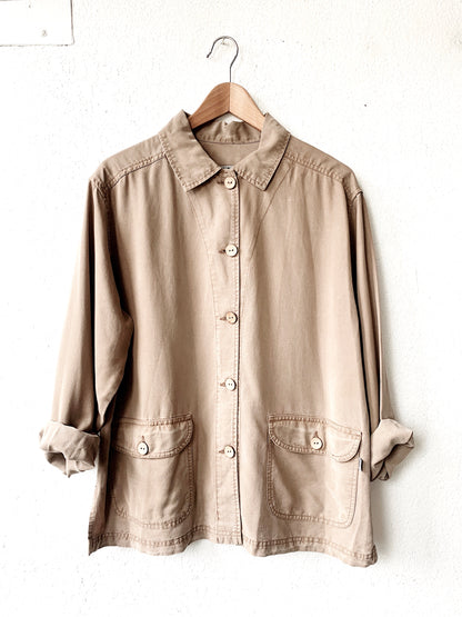 Soft and Versatile Tencel Shirt Jacket