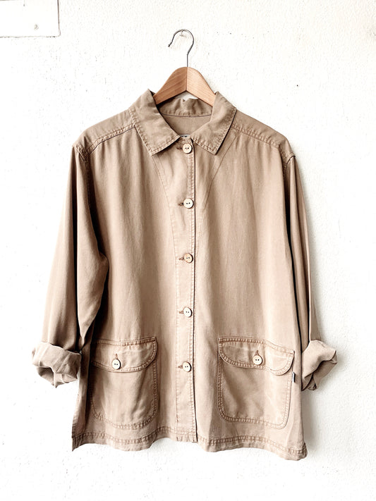 Soft and Versatile Tencel Shirt Jacket