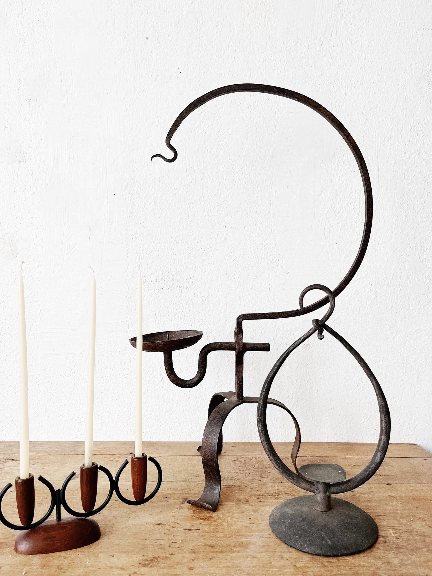 Vintage Teak  Candelabra