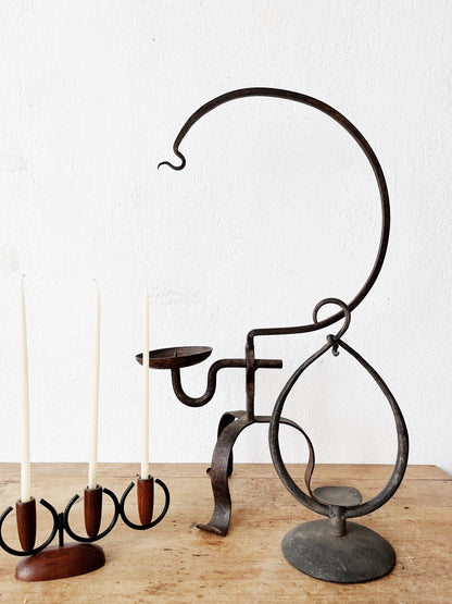 Vintage Teak  Candelabra