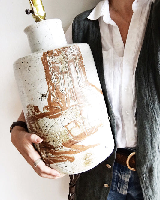 Vintage Pottery Lamp