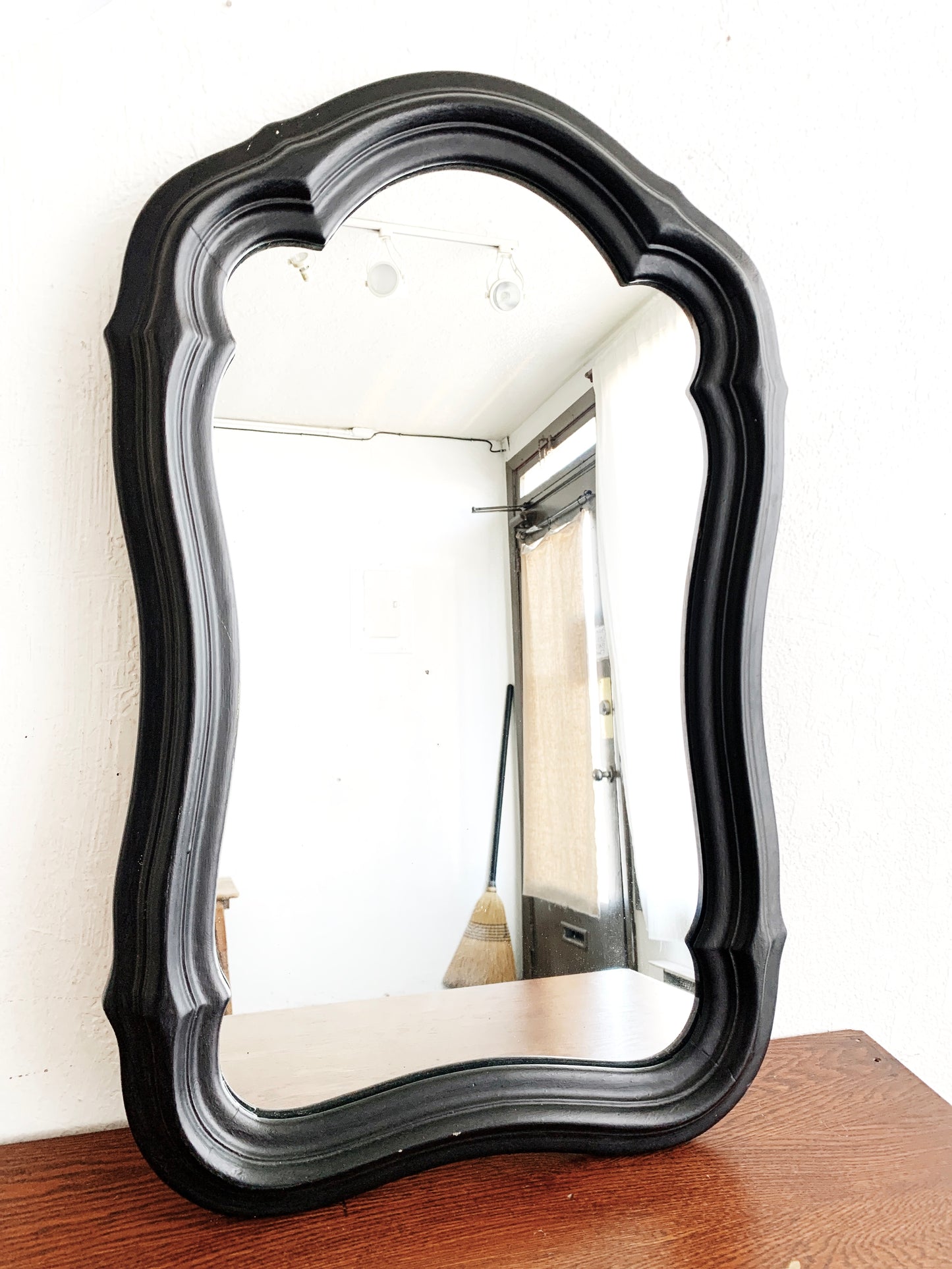 Vintage Wood Framed Mirror