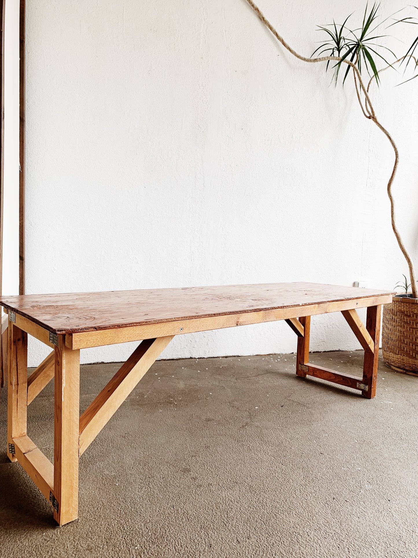Long Handmade Wood Table or Bench