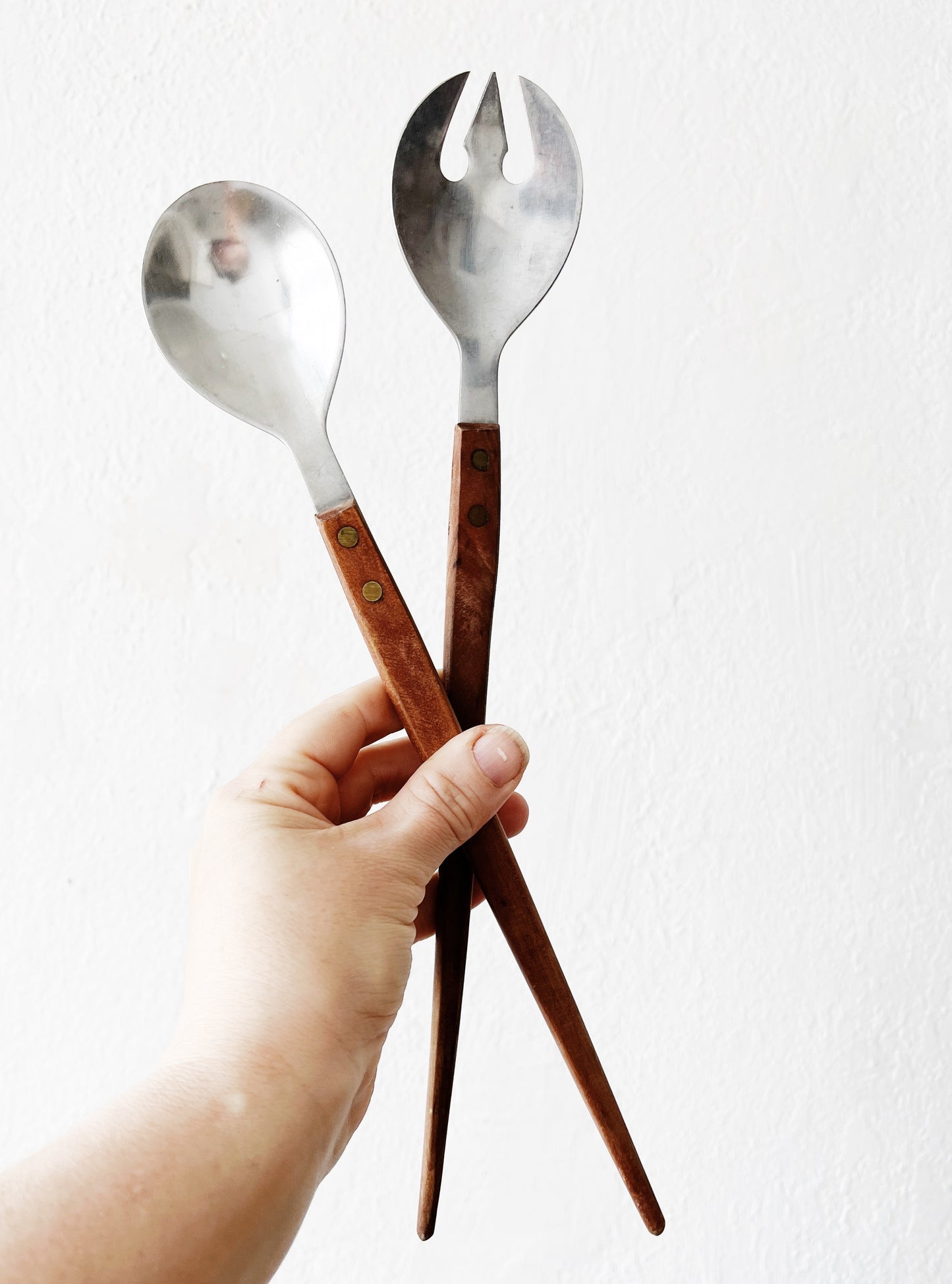 Shallow Teak Bowl and Servers
