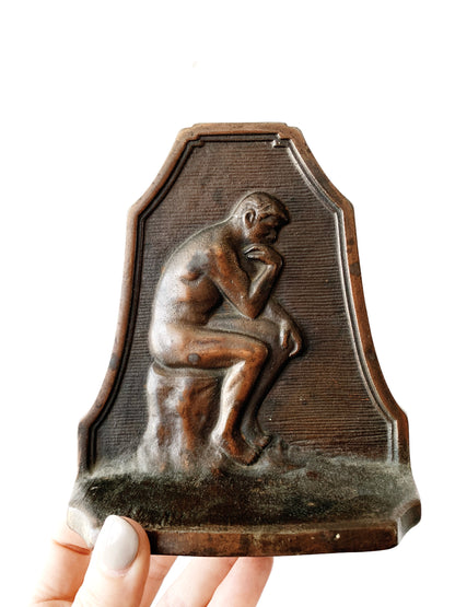 1920’s Cast Bronze Bookends ‘The Thinker’