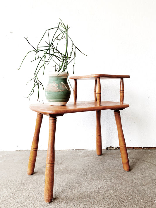 Vintage Tiered Maple End Table